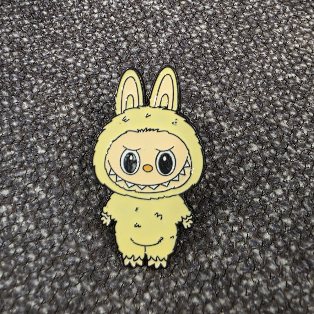 Yellow Labubu Enamel Pin